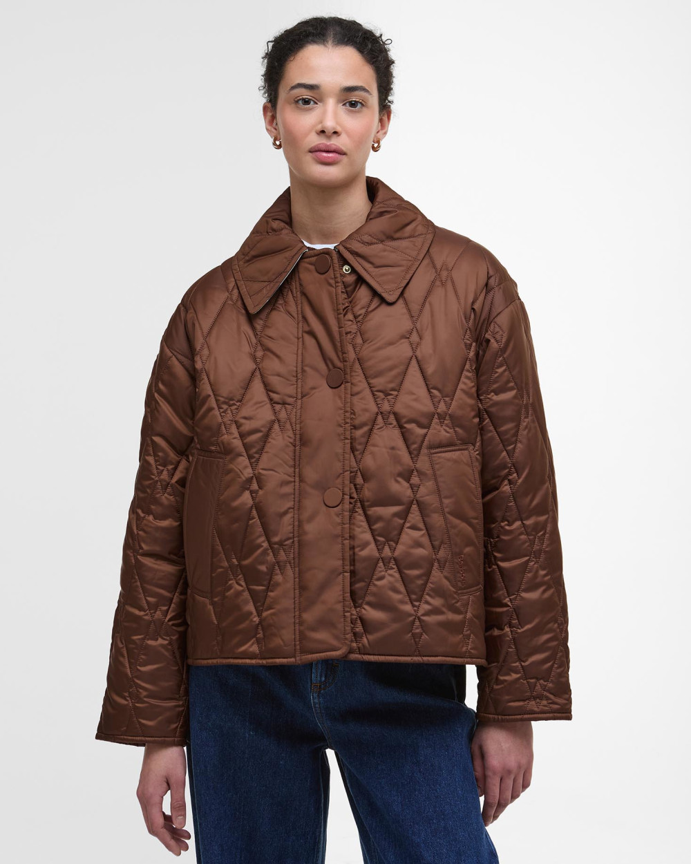 Barbour Bernadette Quilted Jacket Μπουφαν Καφέ