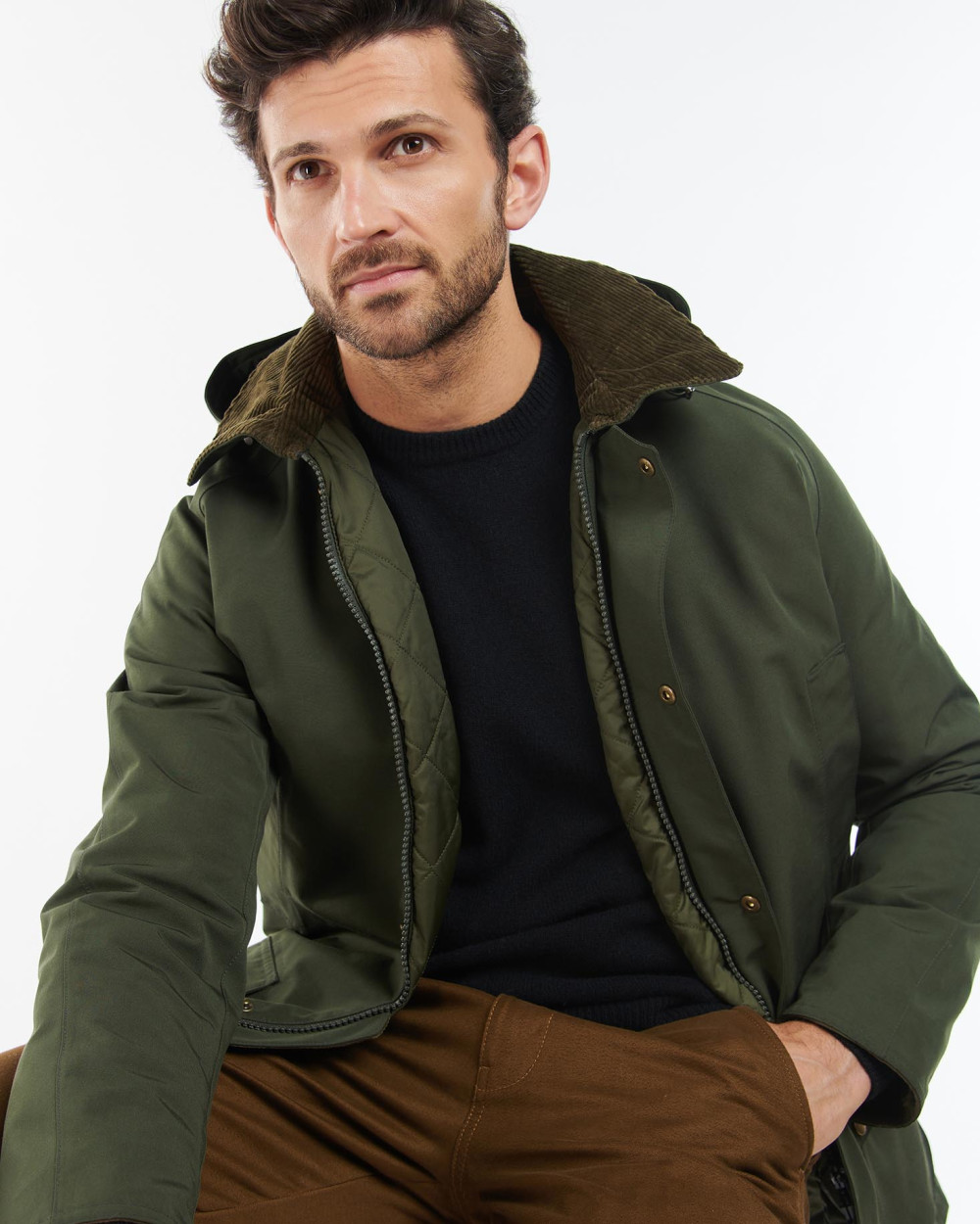 Barbour Winter Ashby Jacket Μπουφαν Πράσινο