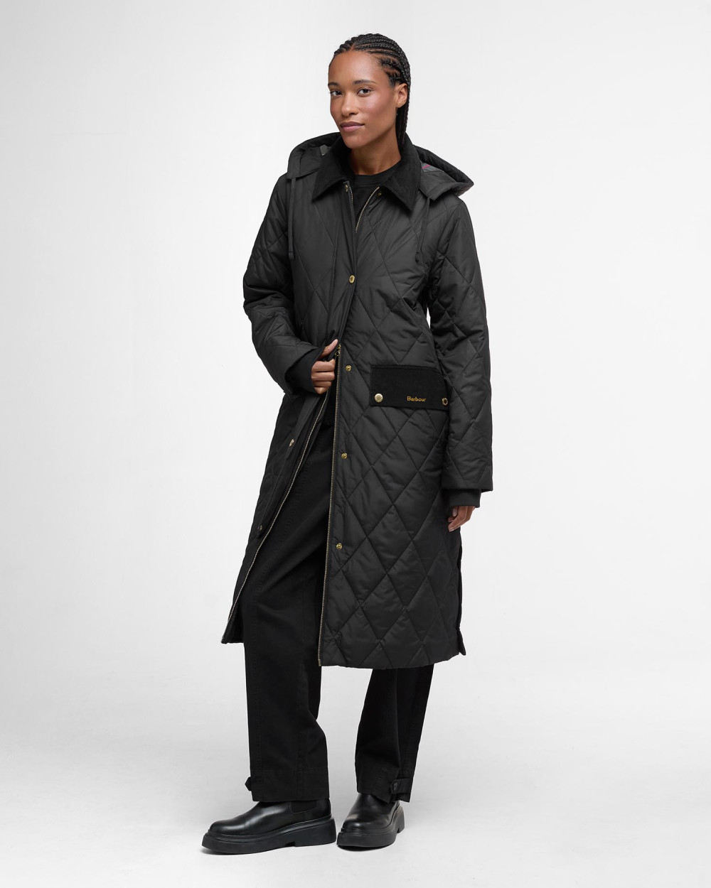 Barbour Meredith Quilted Jacket Μπουφαν Μαύρο