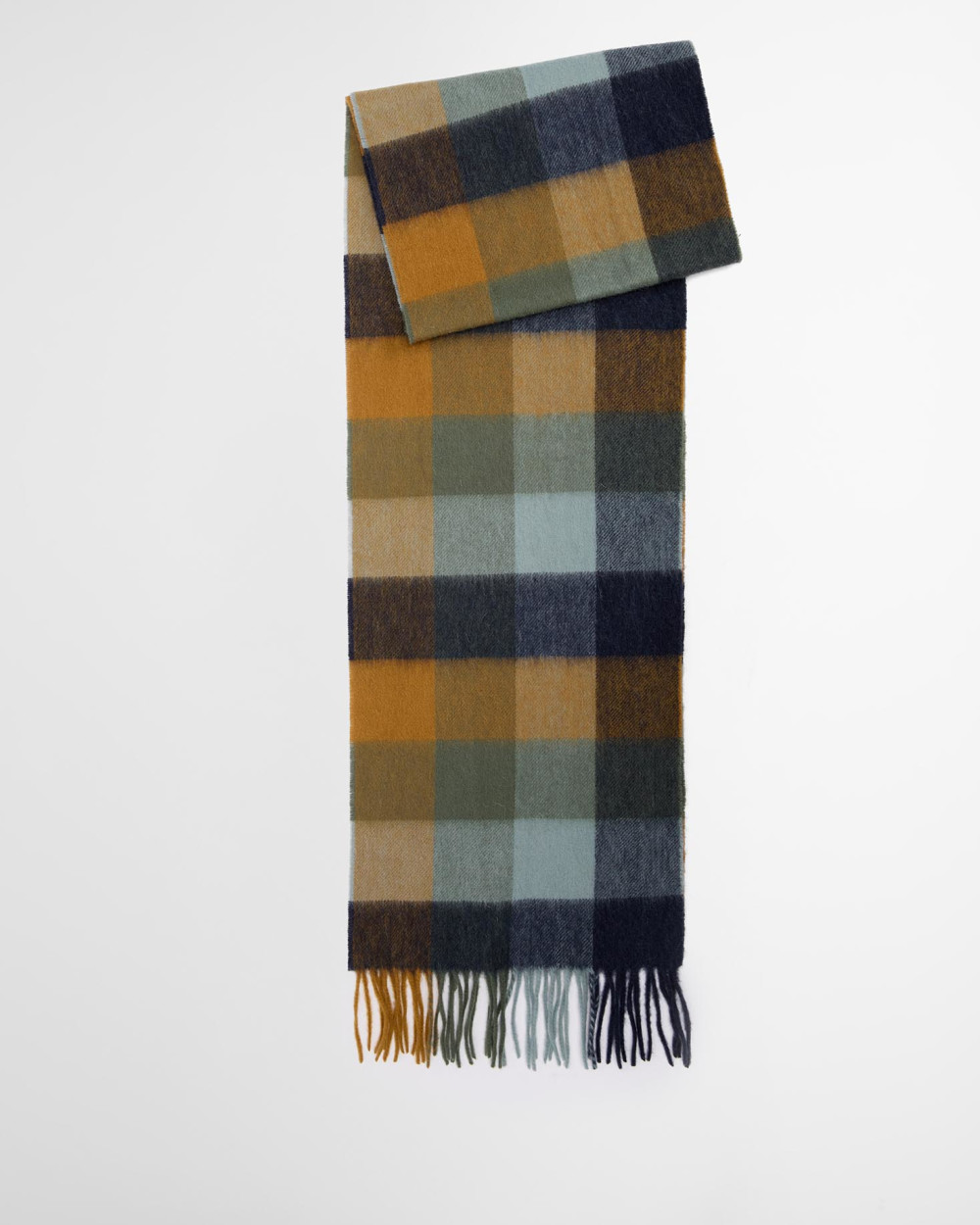 Barbour Lambswool Tattersall Scarf Κασκόλ Πράσινο