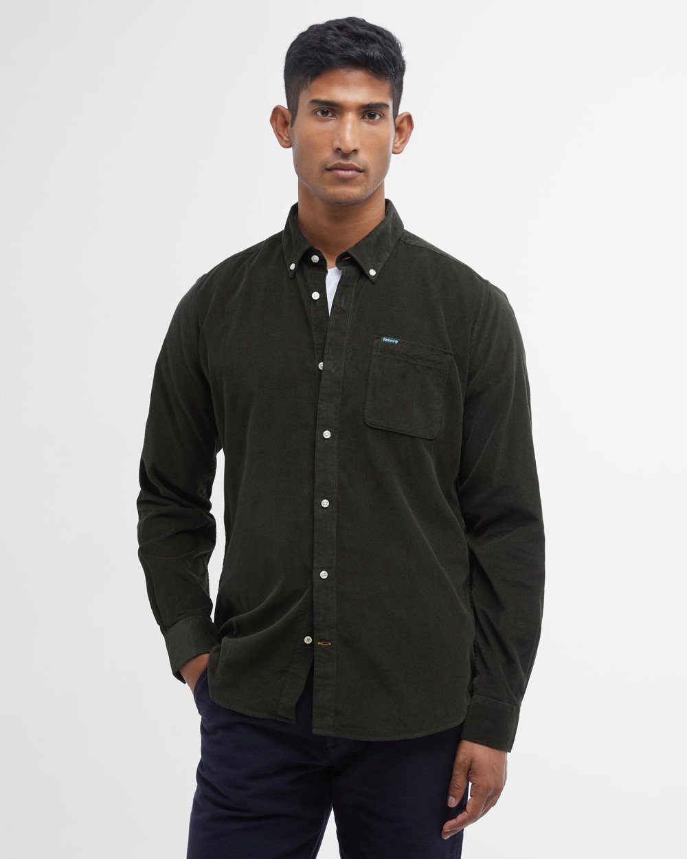 Barbour Ramsey Tailored Checked Shirt Πουκαμισο Μ/μ Πράσινο