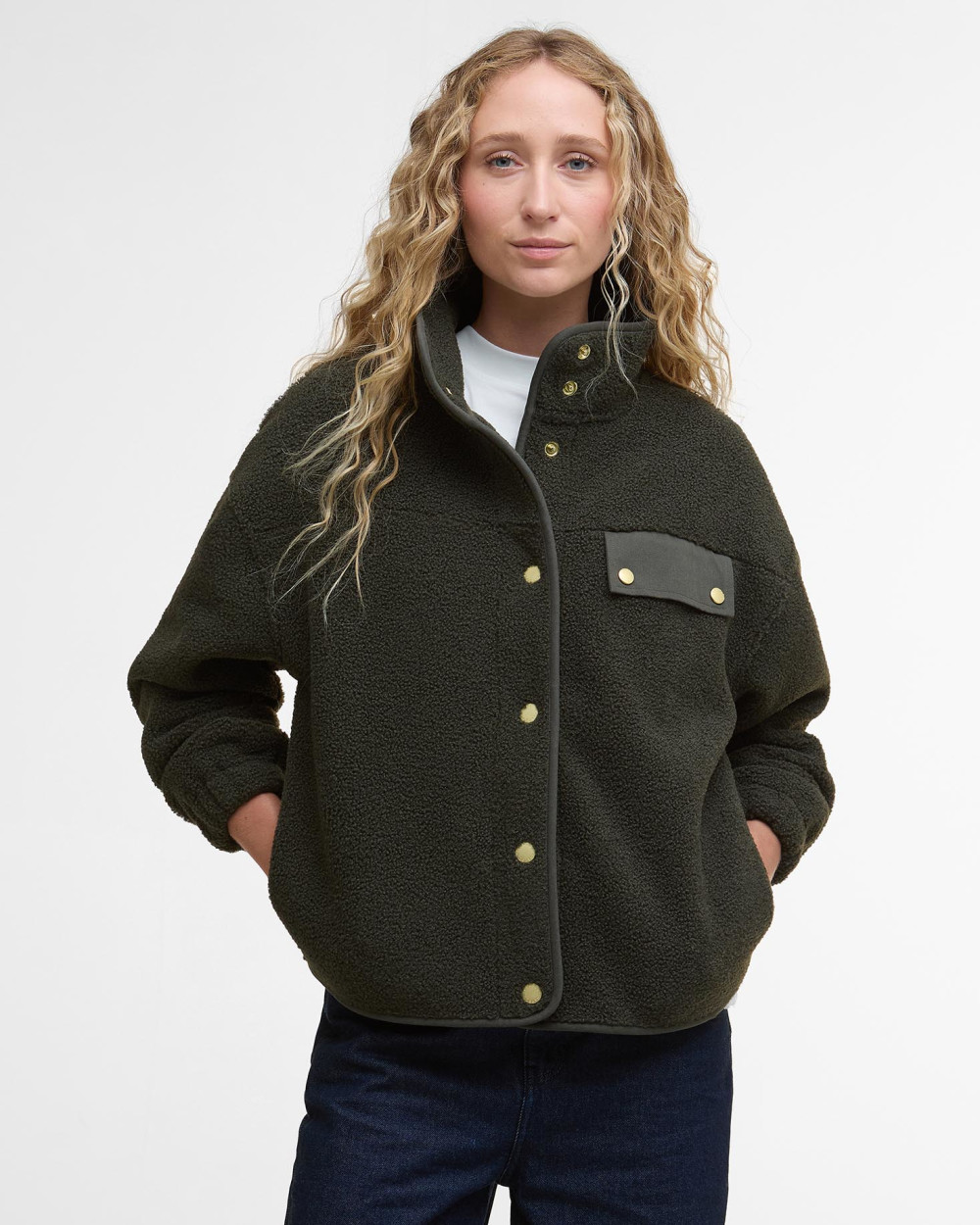 Barbour Mabel Fleece Ζακετα Λαδί