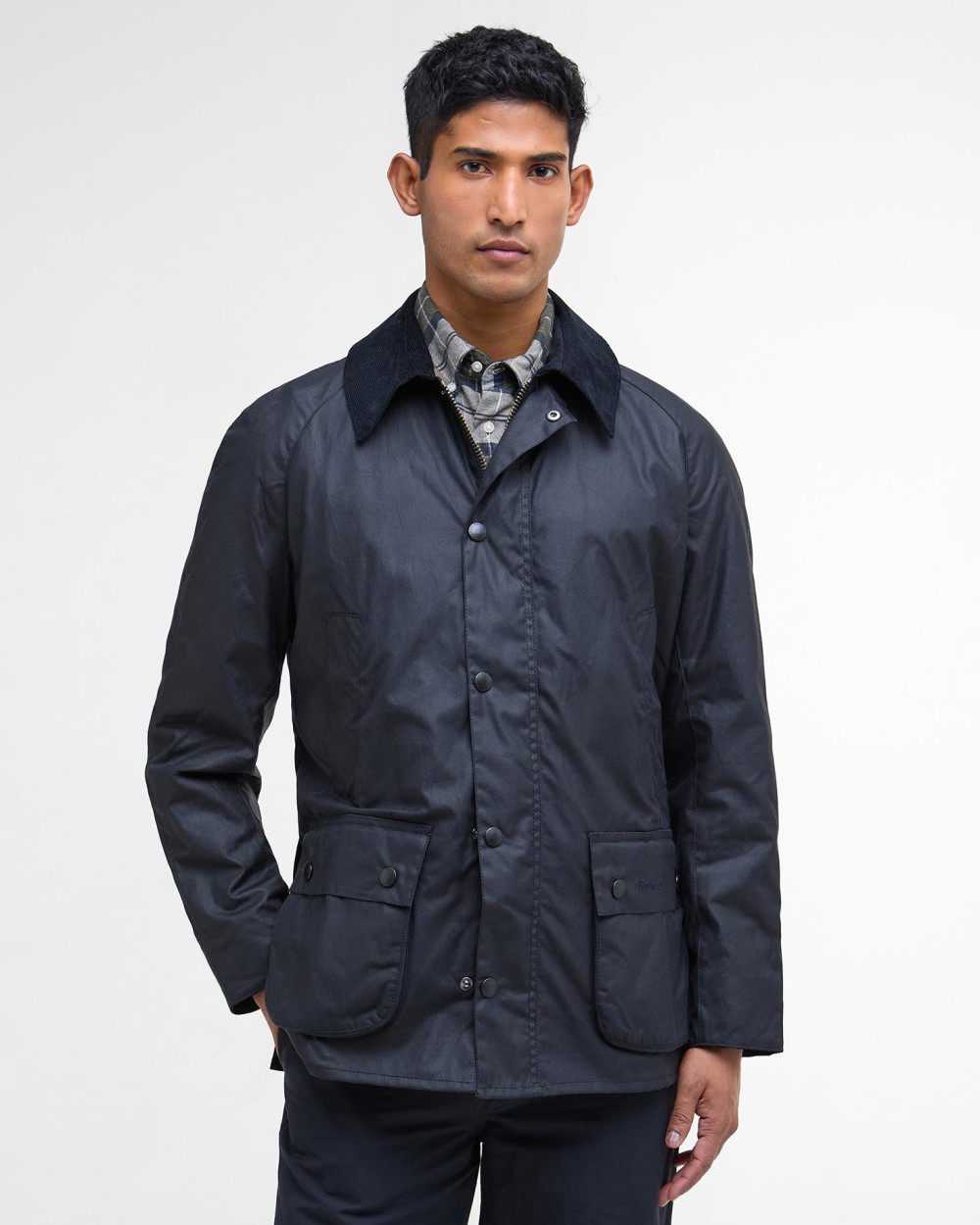 Barbour Ashby Wax Jacket Μπουφαν Σκούρο Μπλε