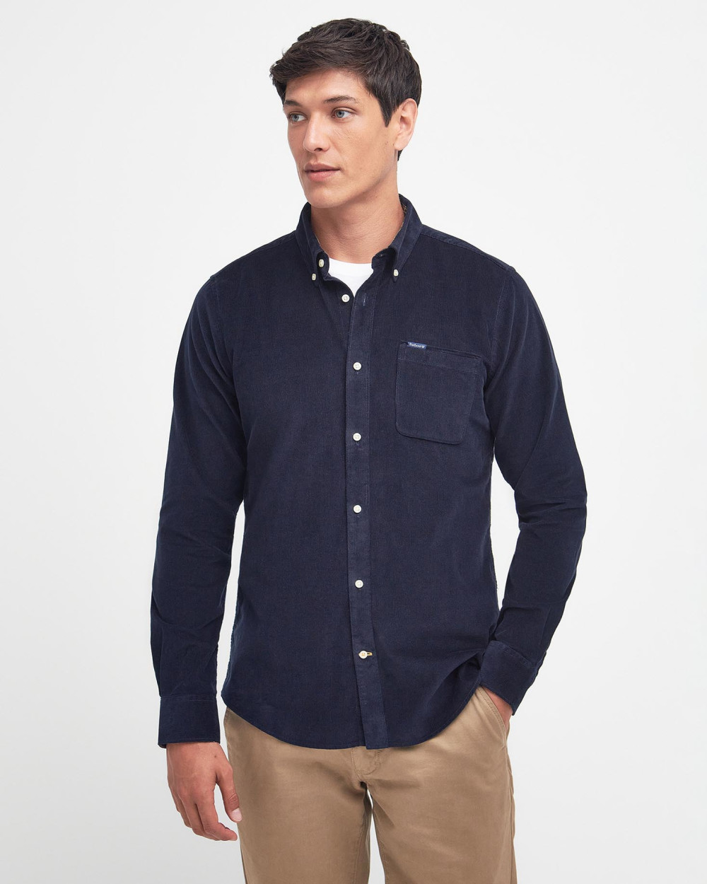 Barbour Ramsey Tailored Checked Shirt Πουκαμισο Μ/μ Σκούρο Μπλε