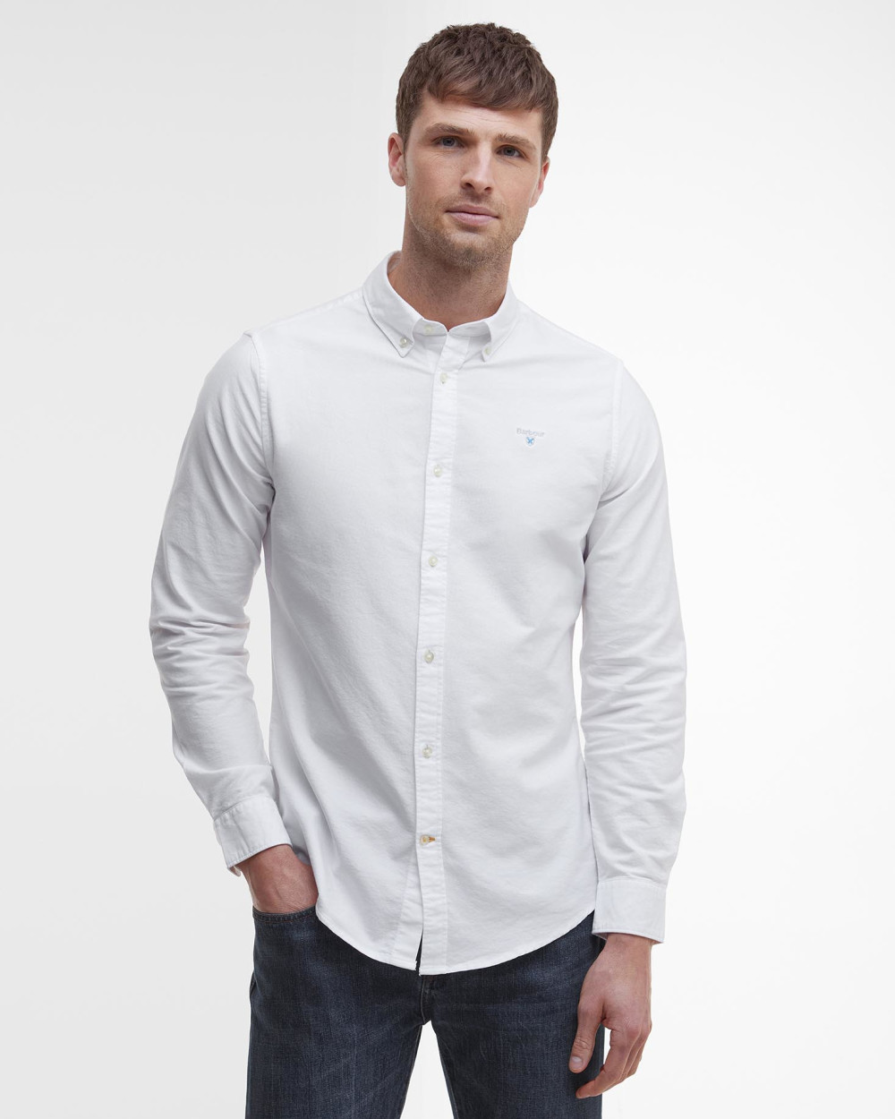 Barbour Oxtown Tailored Shirt Πουκαμισο Λευκό
