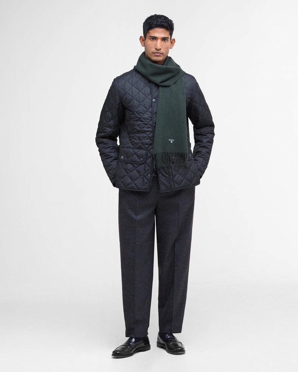 Barbour Plain Lambswool Scarf Κασκόλ Πράσινο