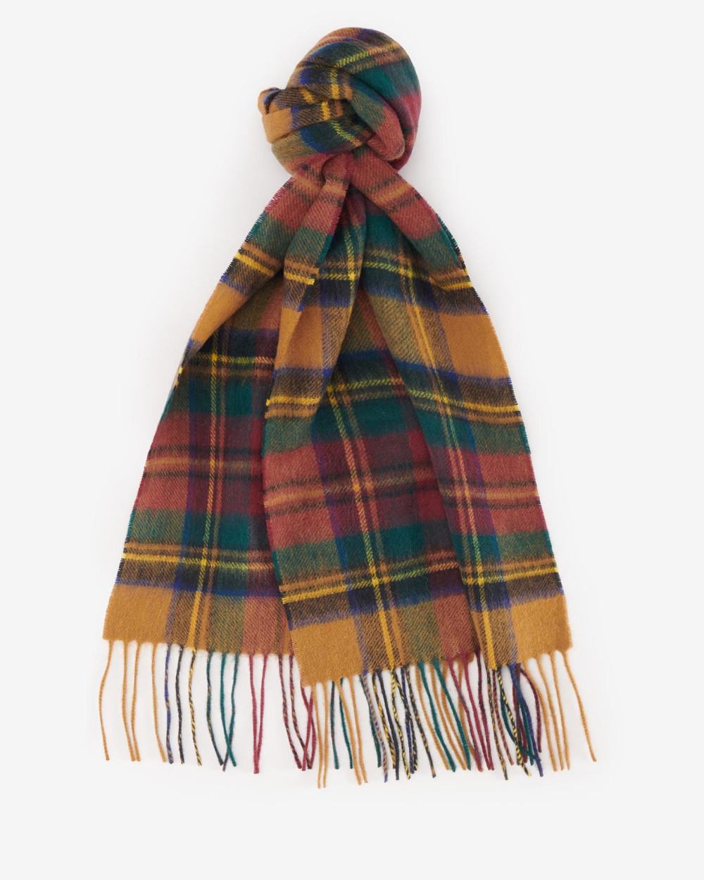 Barbour New Check Tartan Scarf Κασκόλ Κίτρινο