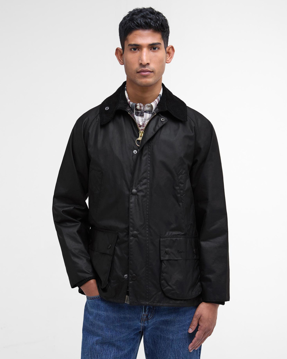 Barbour Bedale Wax Jacket Μπουφαν Μαύρο