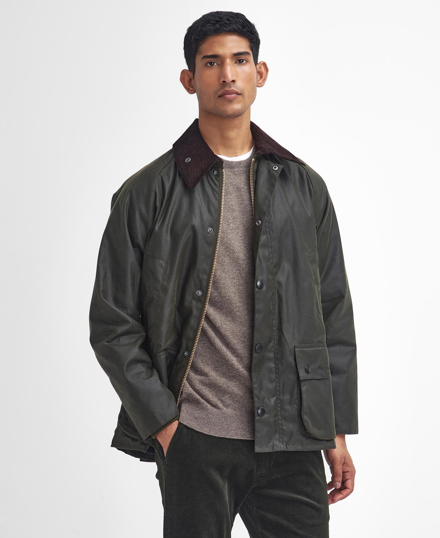 Barbour Bedale Wax Jacket Μπουφαν Λαδί
