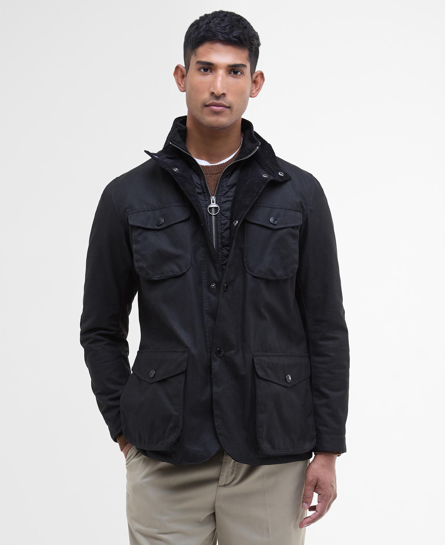 Barbour Ogston Wax Jacket Μπουφαν Μαύρο