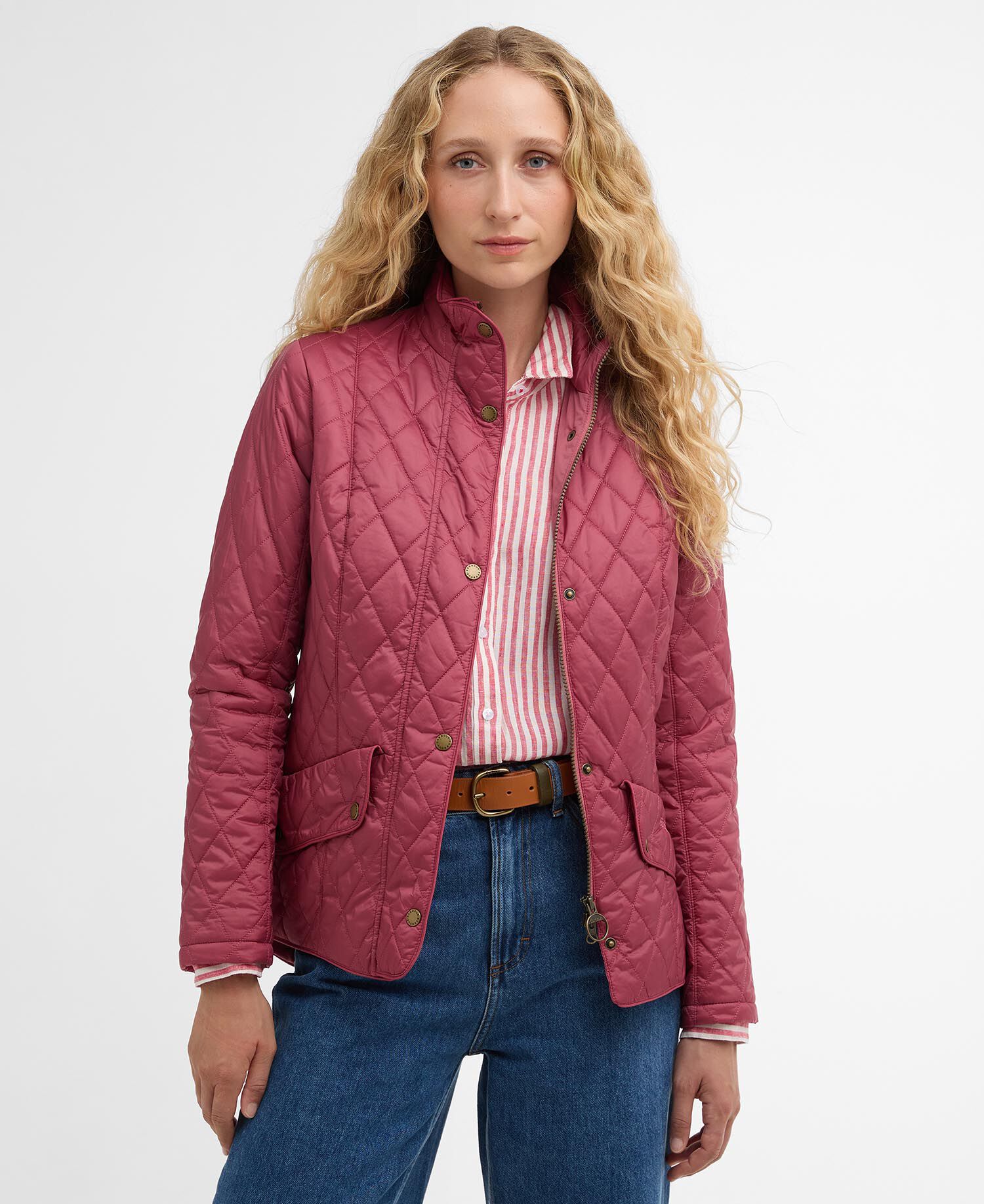 Barbour Flyweight Cavalry Quilt Μπουφαν Ροζ