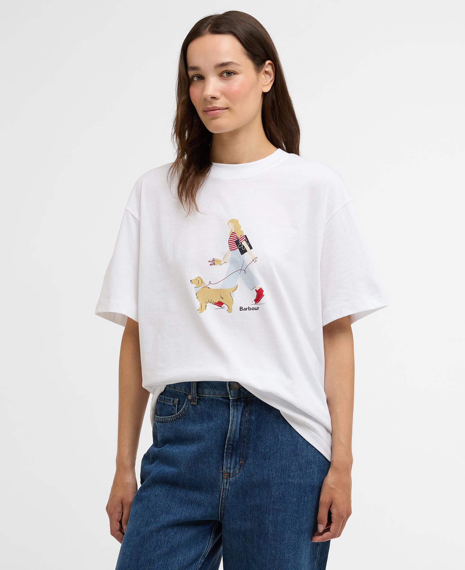 Barbour Derwent T-shirt Μπλουζα Λευκη