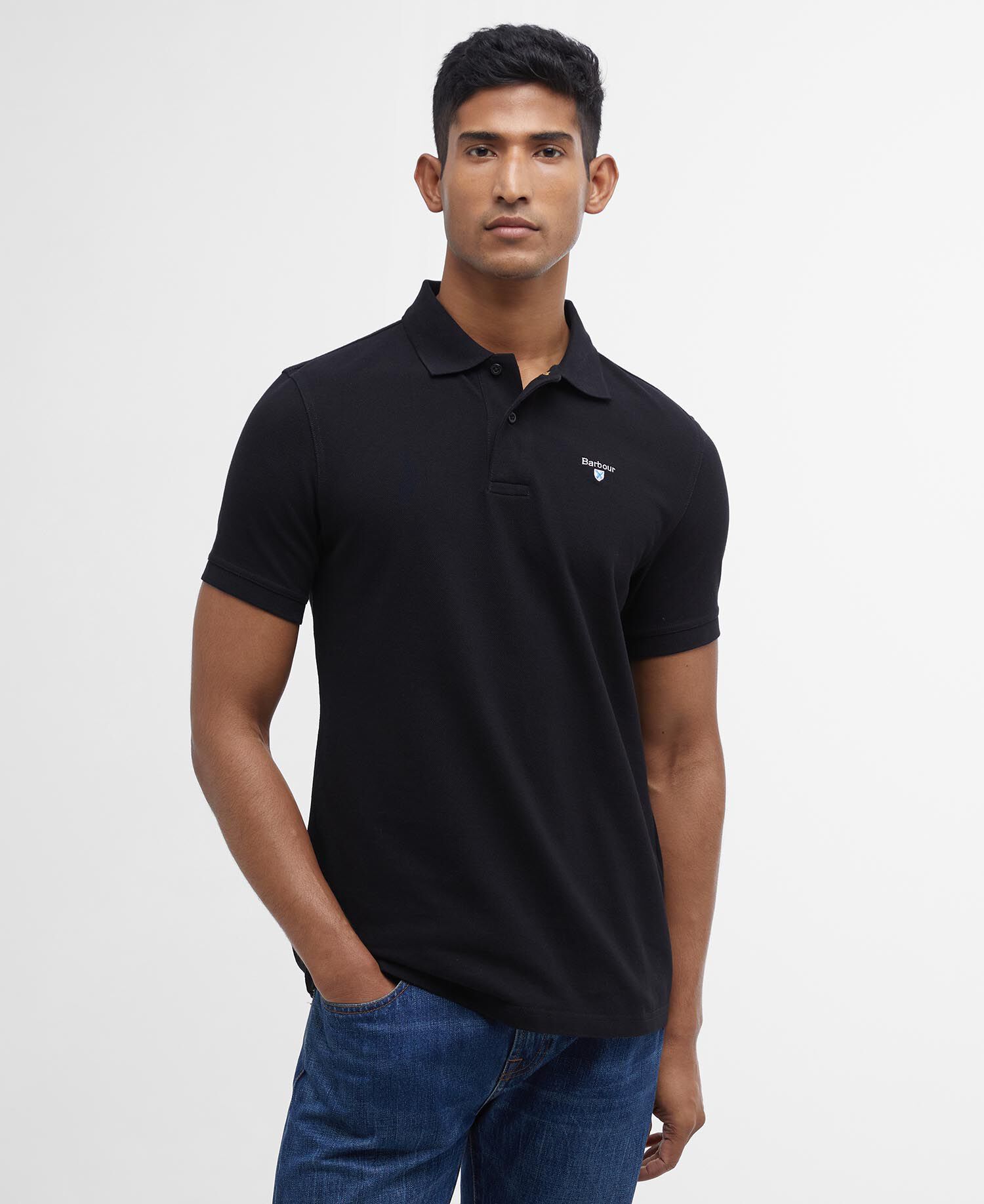 Barbour Sports Polo Μπλουζα Μαύρη