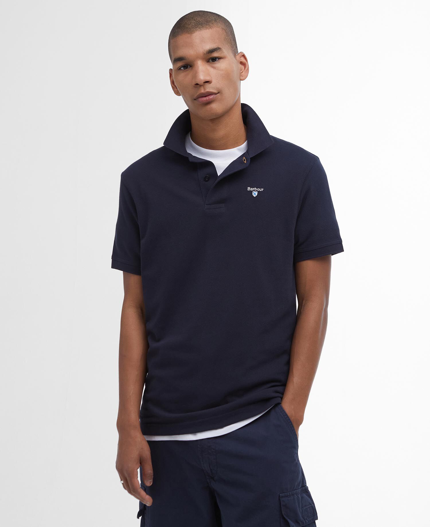 Barbour Sports Polo Μπλουζα Σκούρο Μπλε