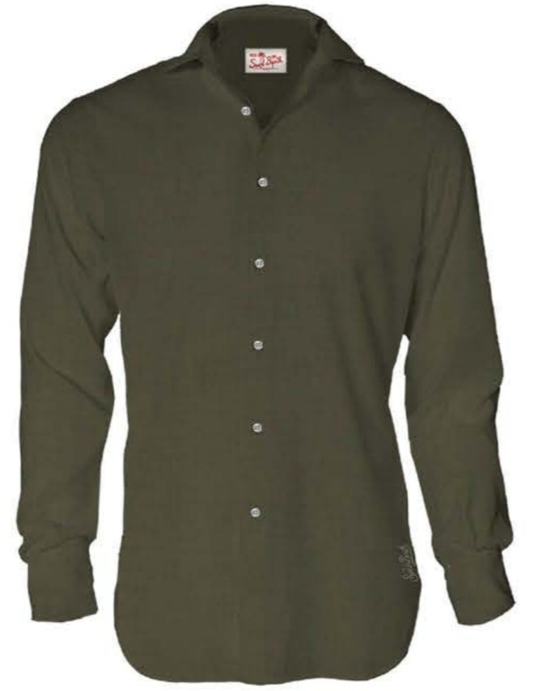 PAMPLONA-SHIRT-LINEN 52L KOMBU GREEN