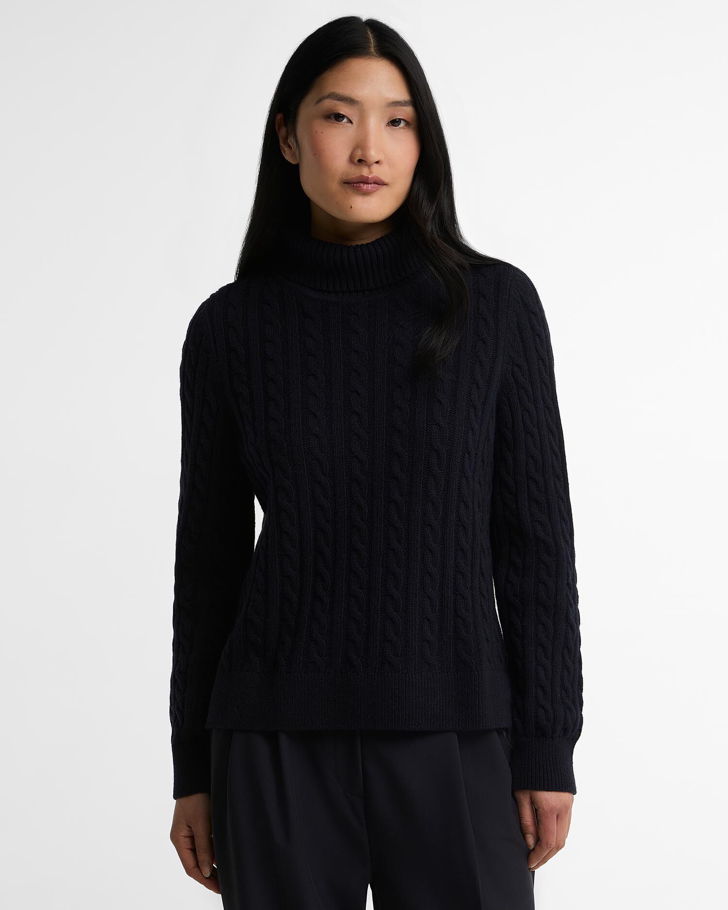 Barbour Ambleside Cable Knitted Jumper Πουλοβερ Σκούρο Μπλε