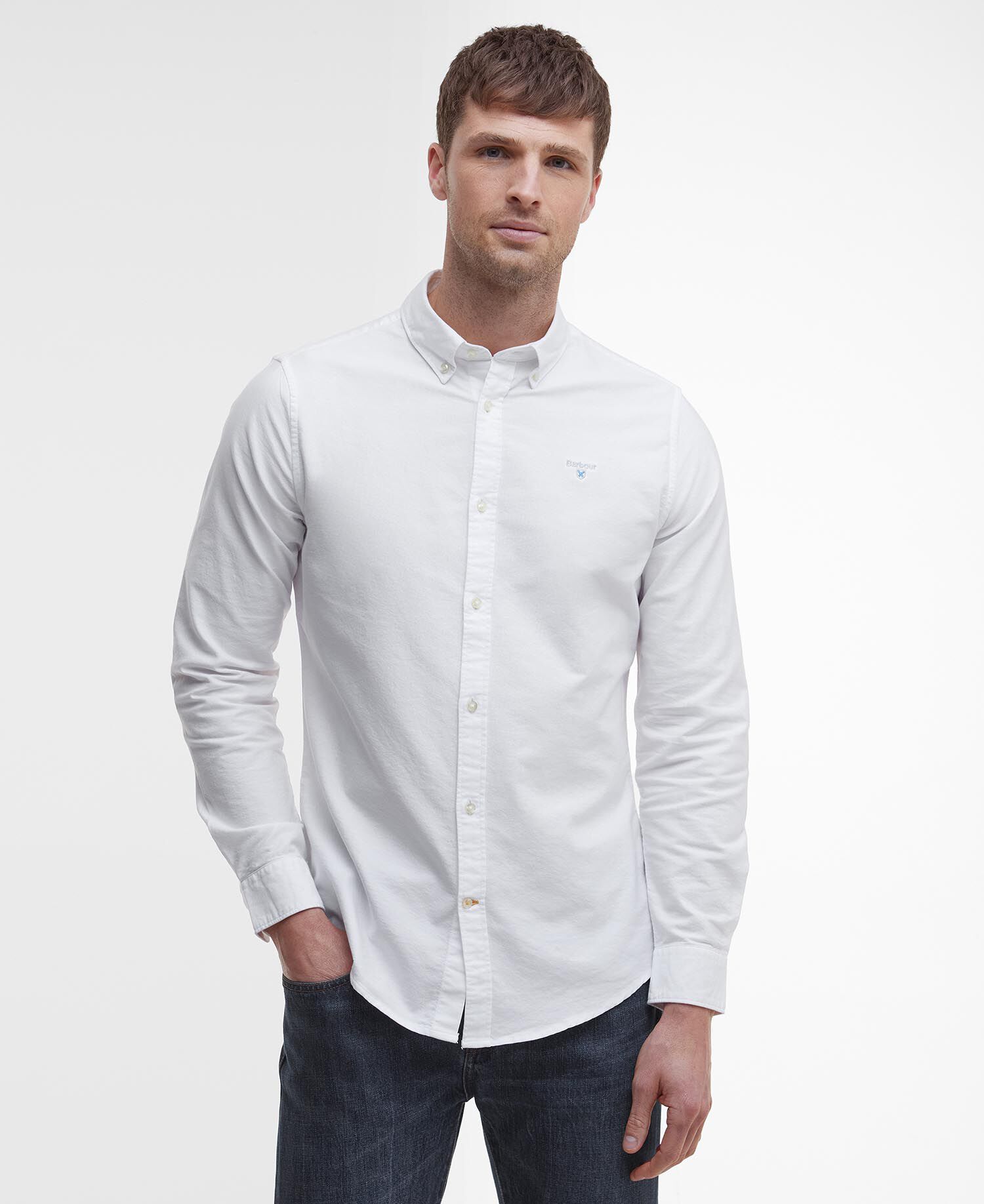 Barbour Oxtown Tailored Shirt Πουκαμισο Λευκό