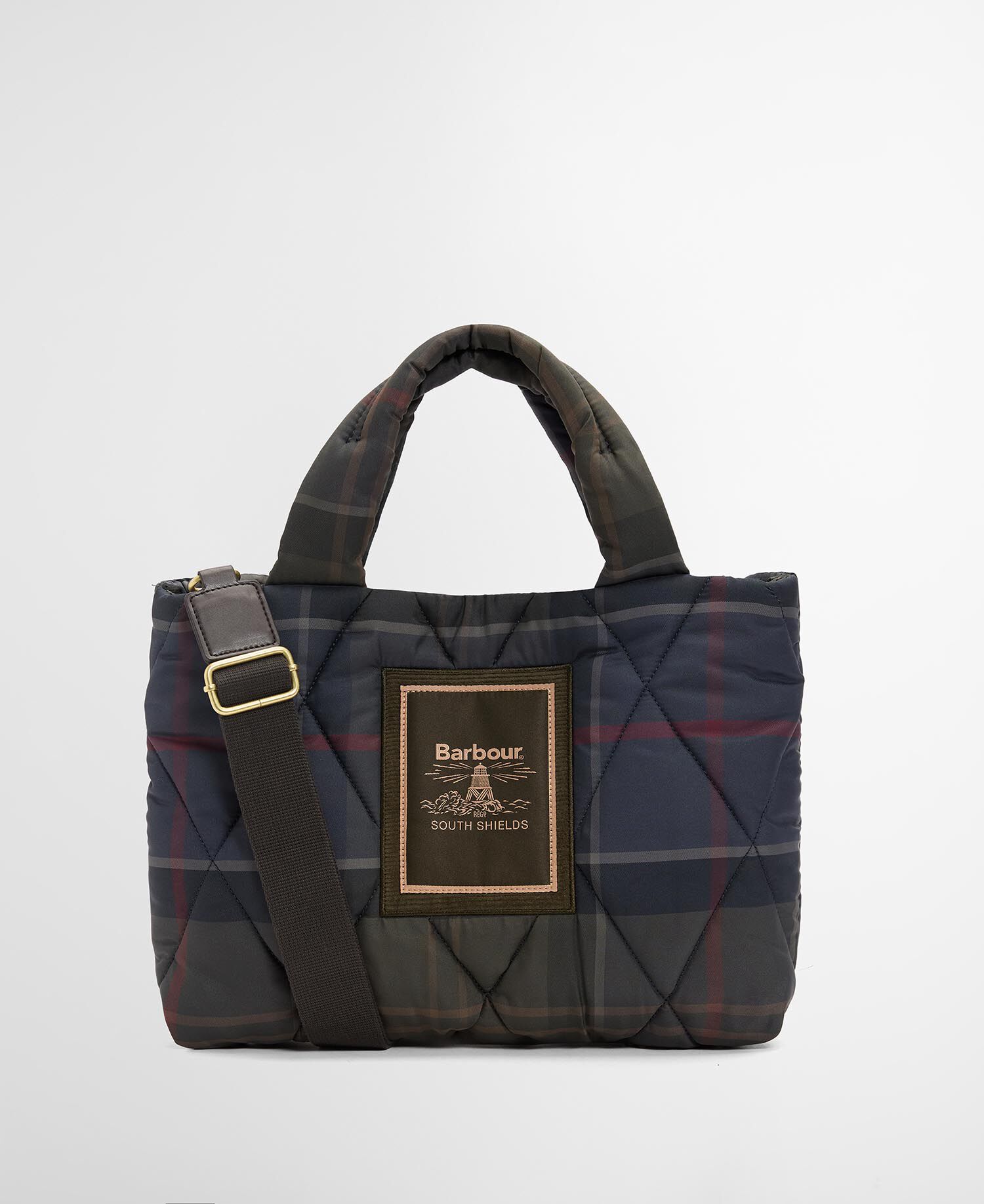 Barbour Tartan Arlene Mini Quilted Tote Bag Τσαντα Τάρταν