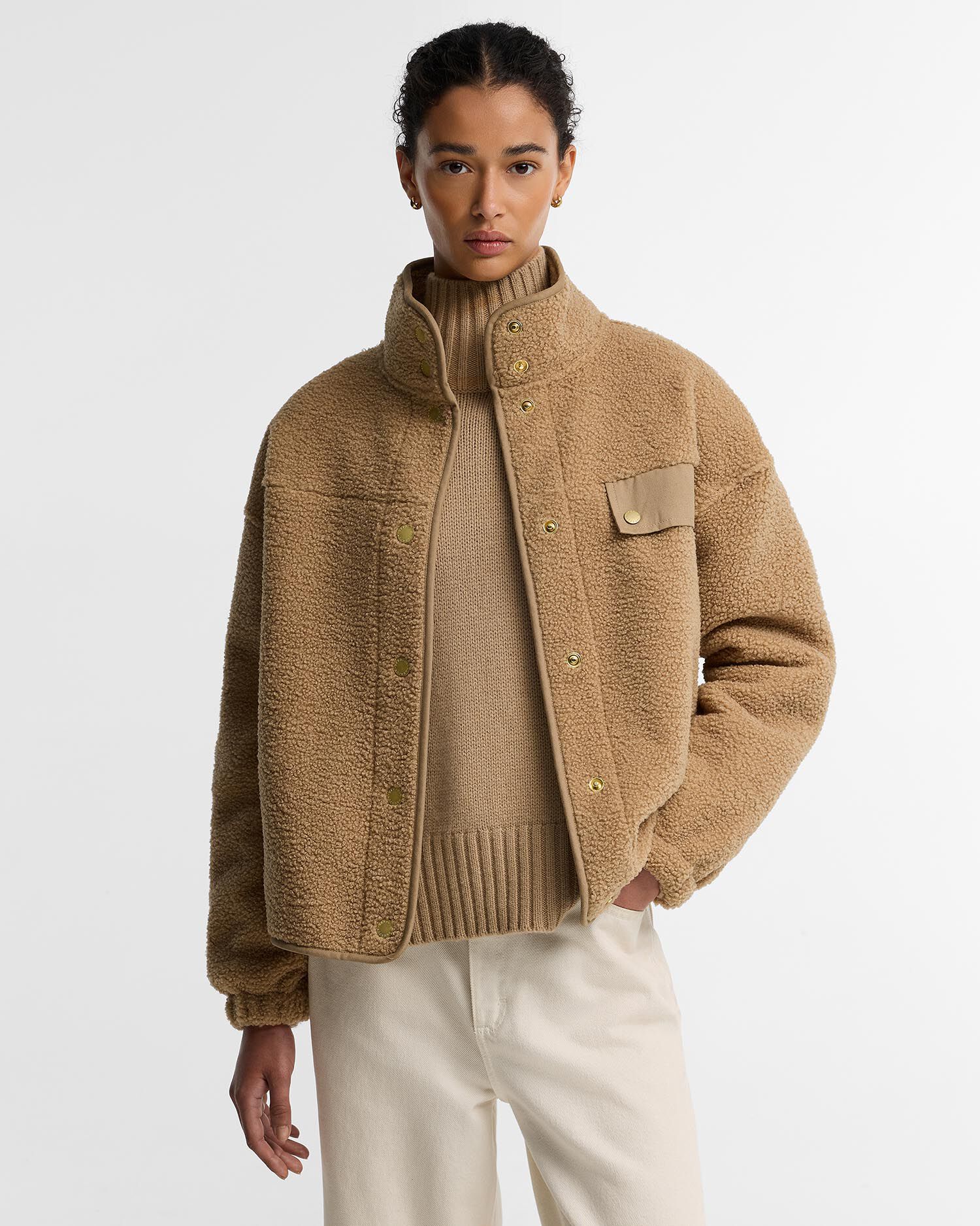 Barbour Mabel Fleece Μπουφαν Μπεζ