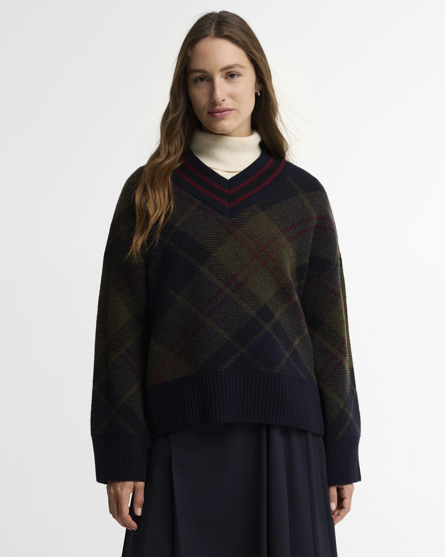 Barbour Shae Knitted Jumper Πουλοβερ Τάρταν