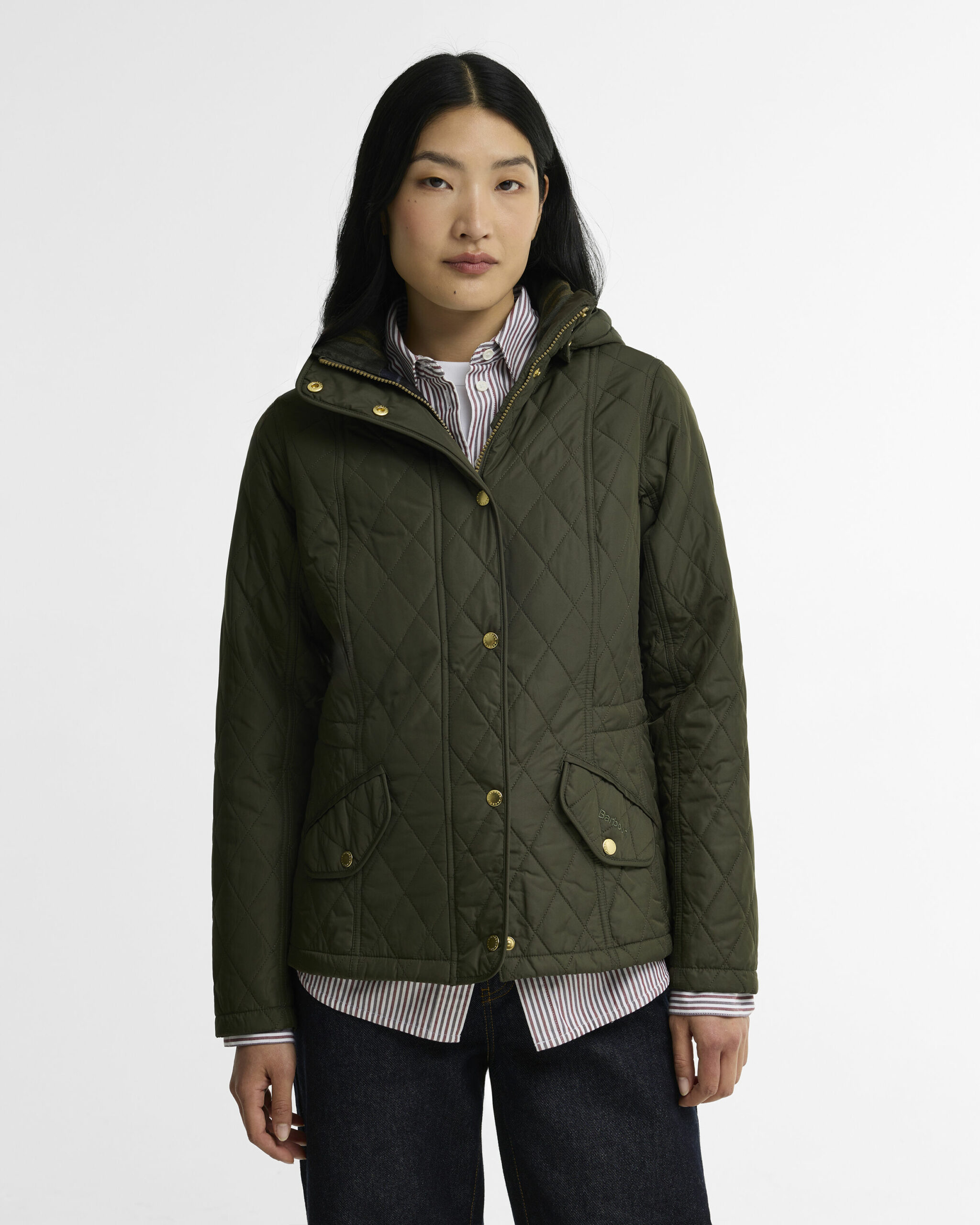 Barbour Millfire Quilt Μπουφαν Πράσινο