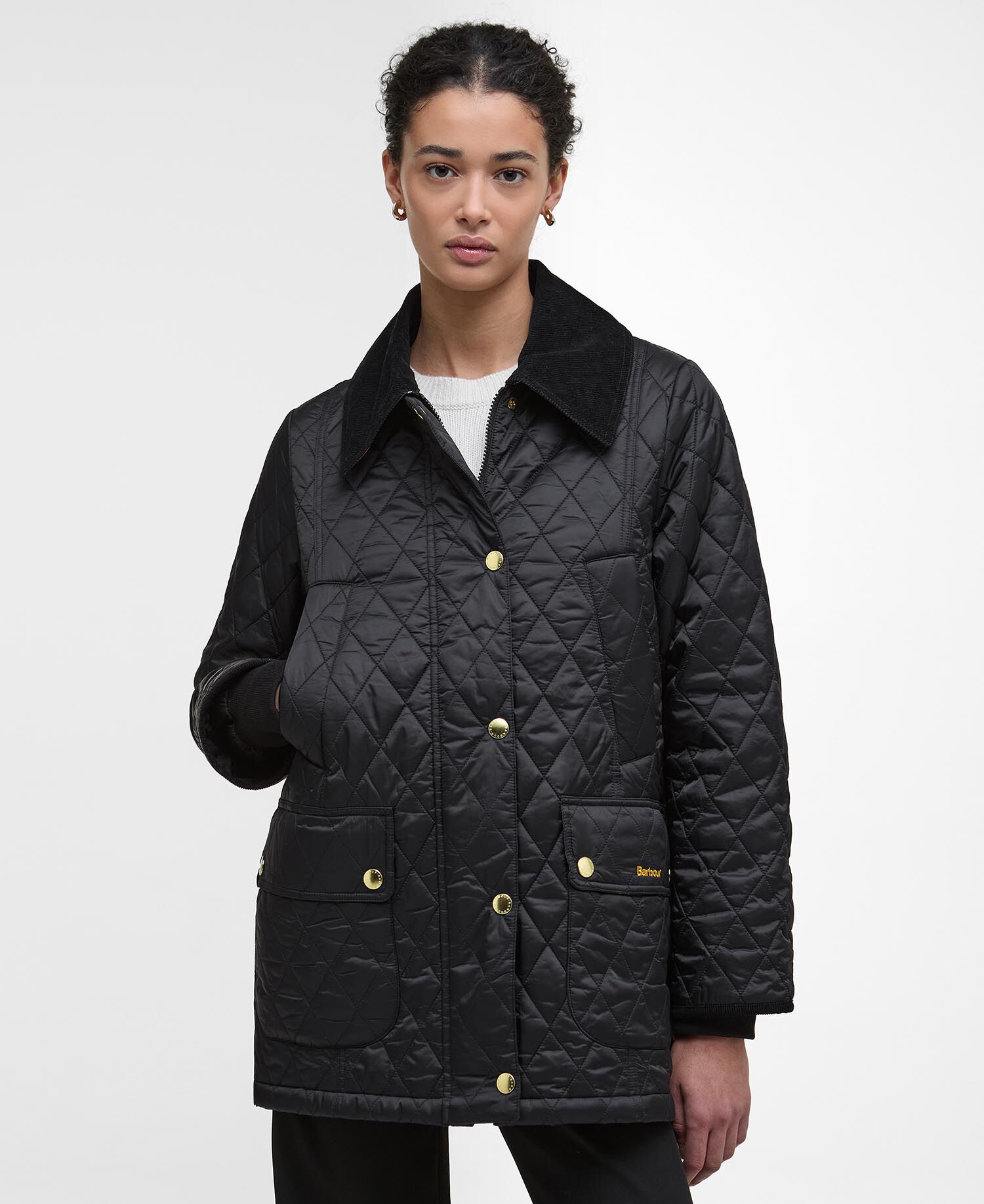 Barbour Modern Beadnell Quilted Jacket Μπουφαν Μαύρο
