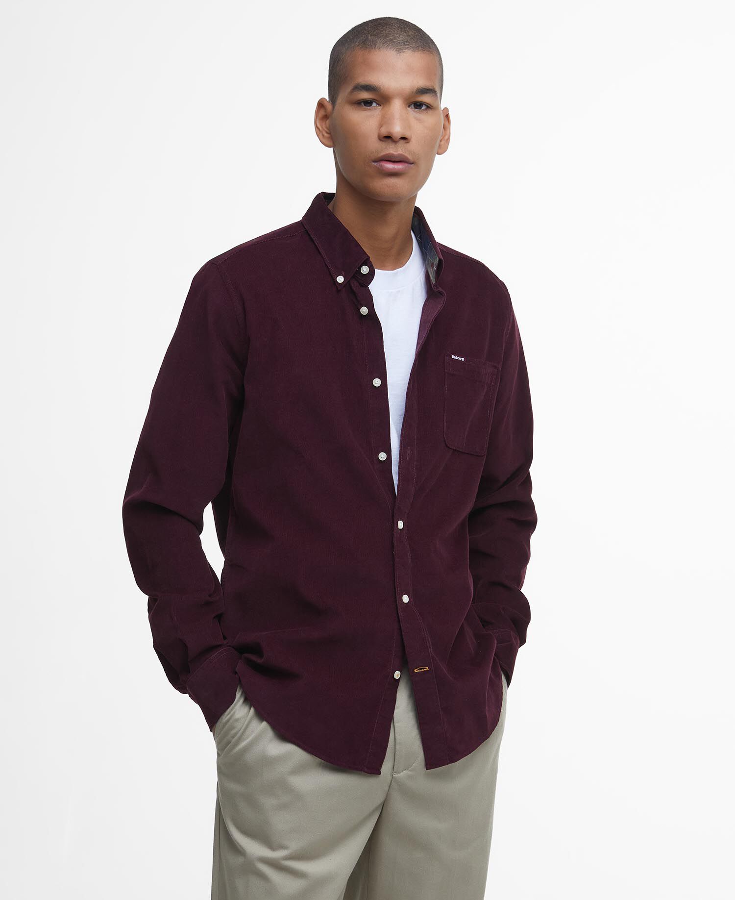 Barbour Ramsey Tailored Checked Shirt Πουκαμισο Μ/μ Κόκκινο