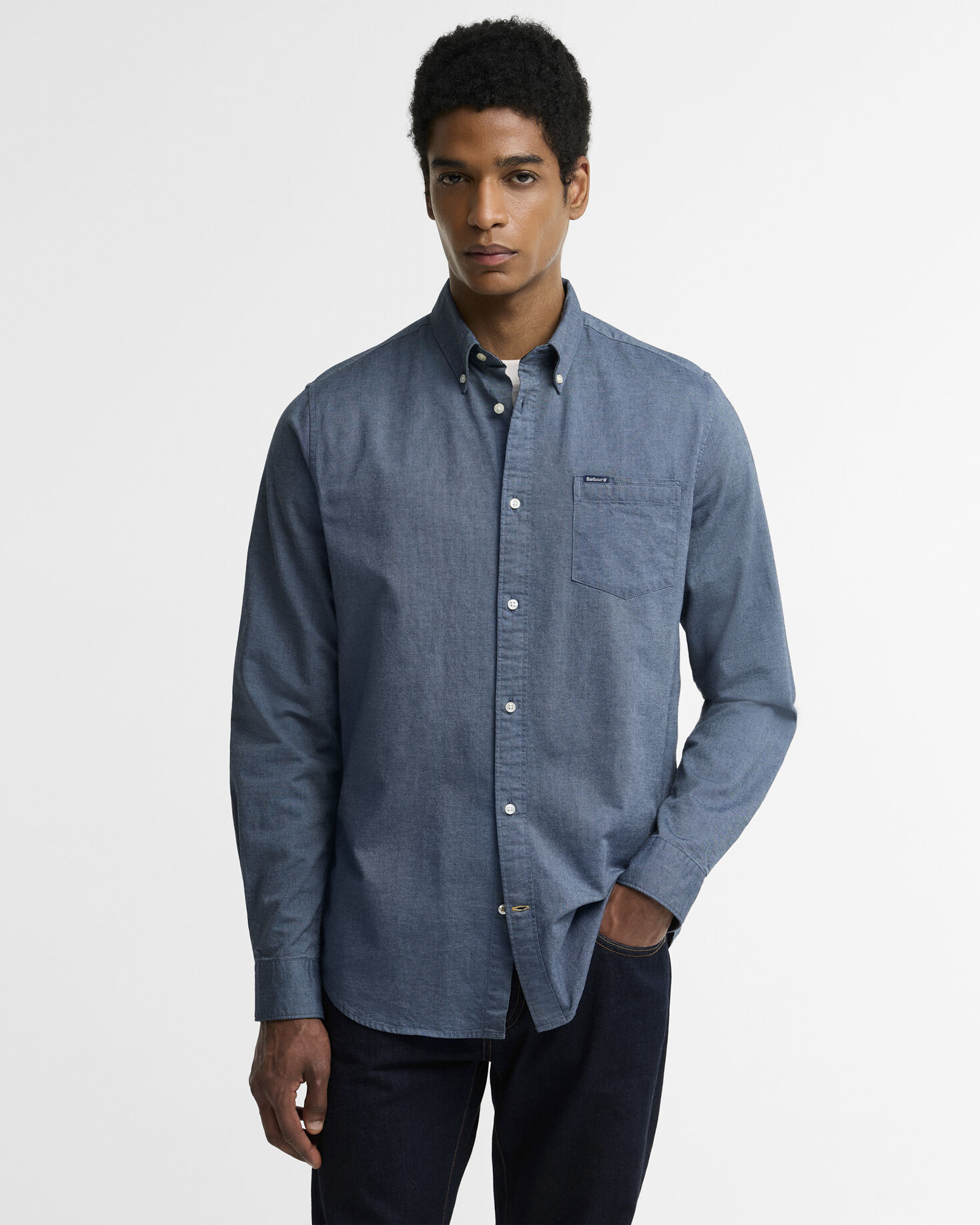 Barbour Marsden Tailored Oxford Shirt Πουκαμισο Μπλε