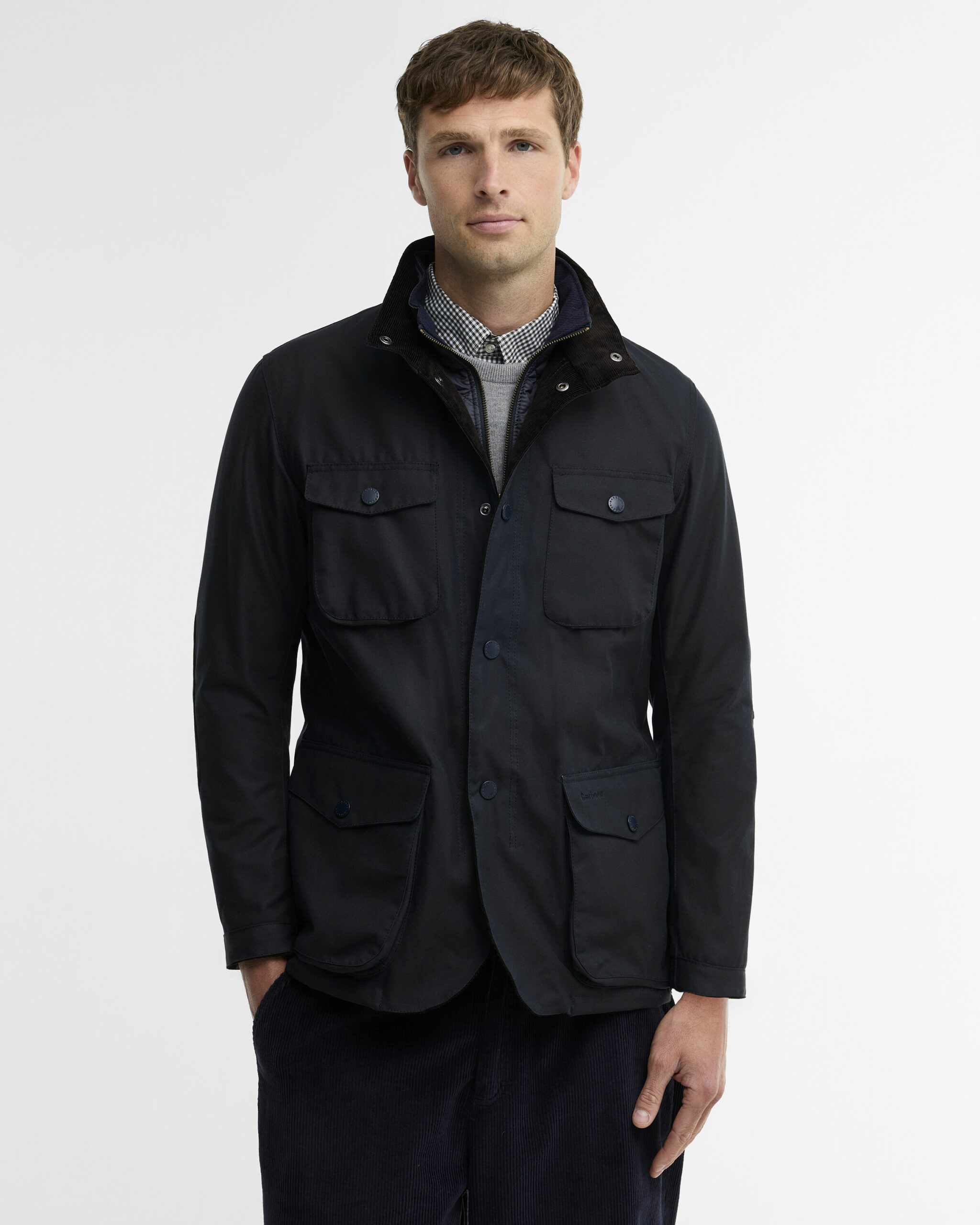 Barbour Ogston Wax Jacket Μπουφαν Σκούρο Μπλε