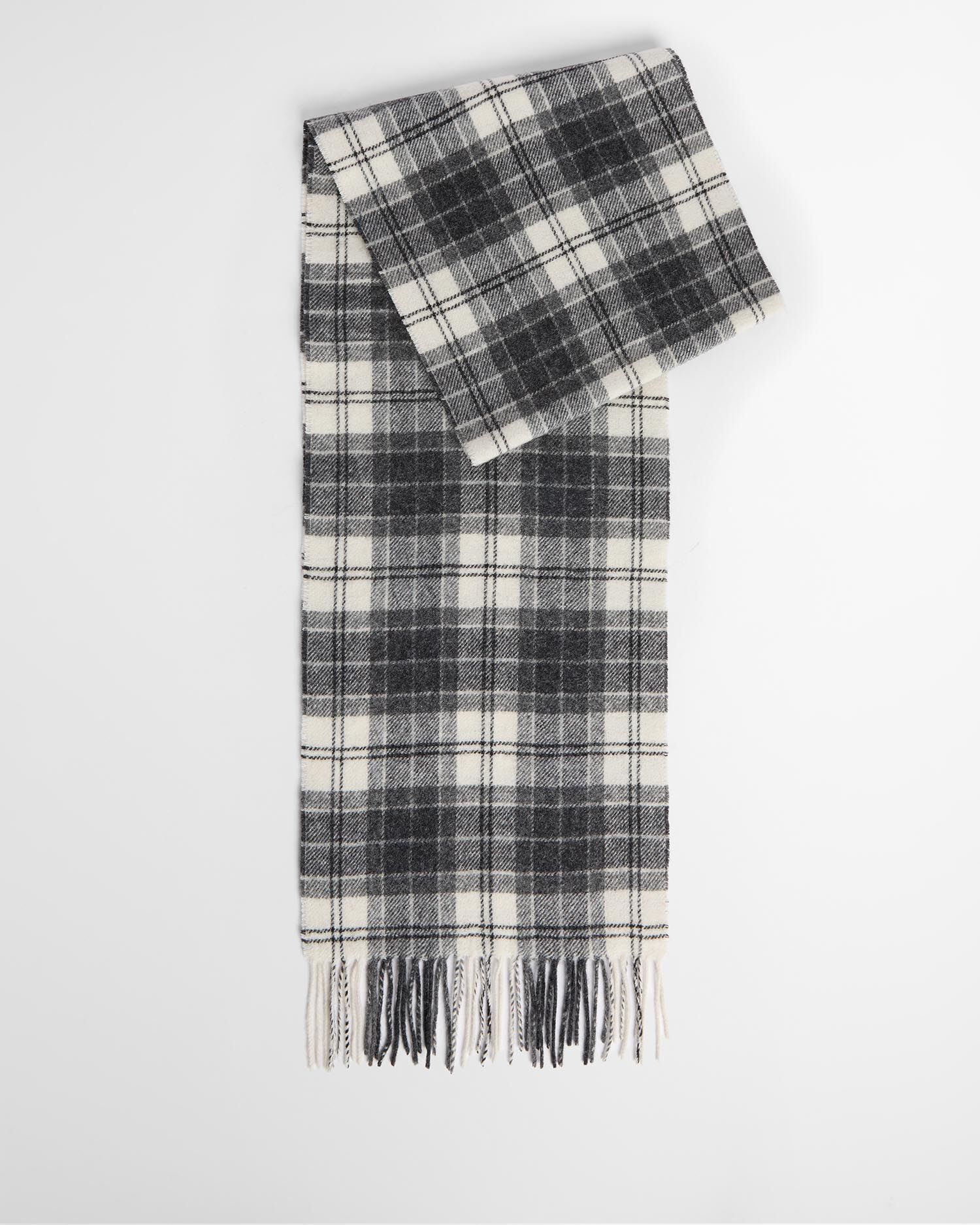 Barbour Tartan Lambswool Scarf Κασκόλ Γκρι