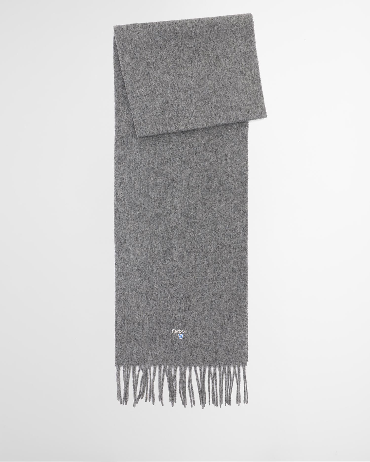 Barbour Plain Lambswool Scarf Κασκόλ Γκρι